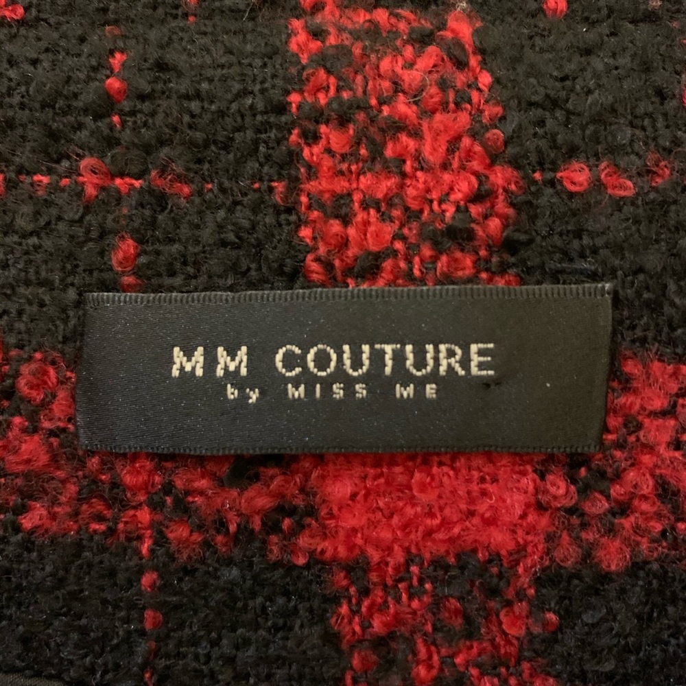 New Red-Checkered Miss Me Blazer Jacket - Picture 3 of 3